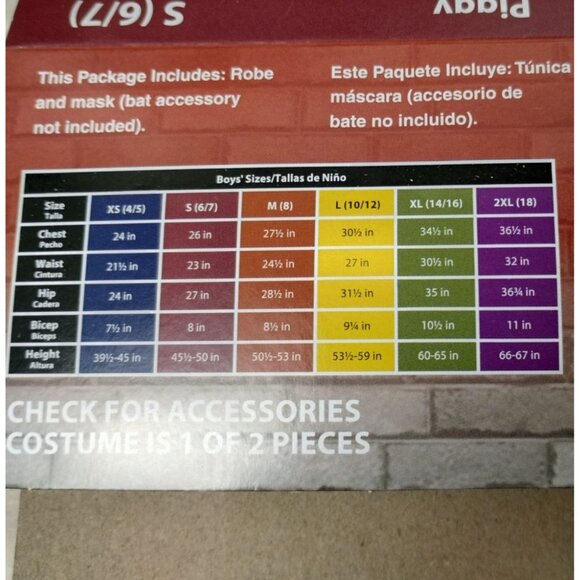 Boys 6 to 7 Five Nights at Freddys Piggy Robe and Mask Set Halloween Costume - Picture 3 of 9